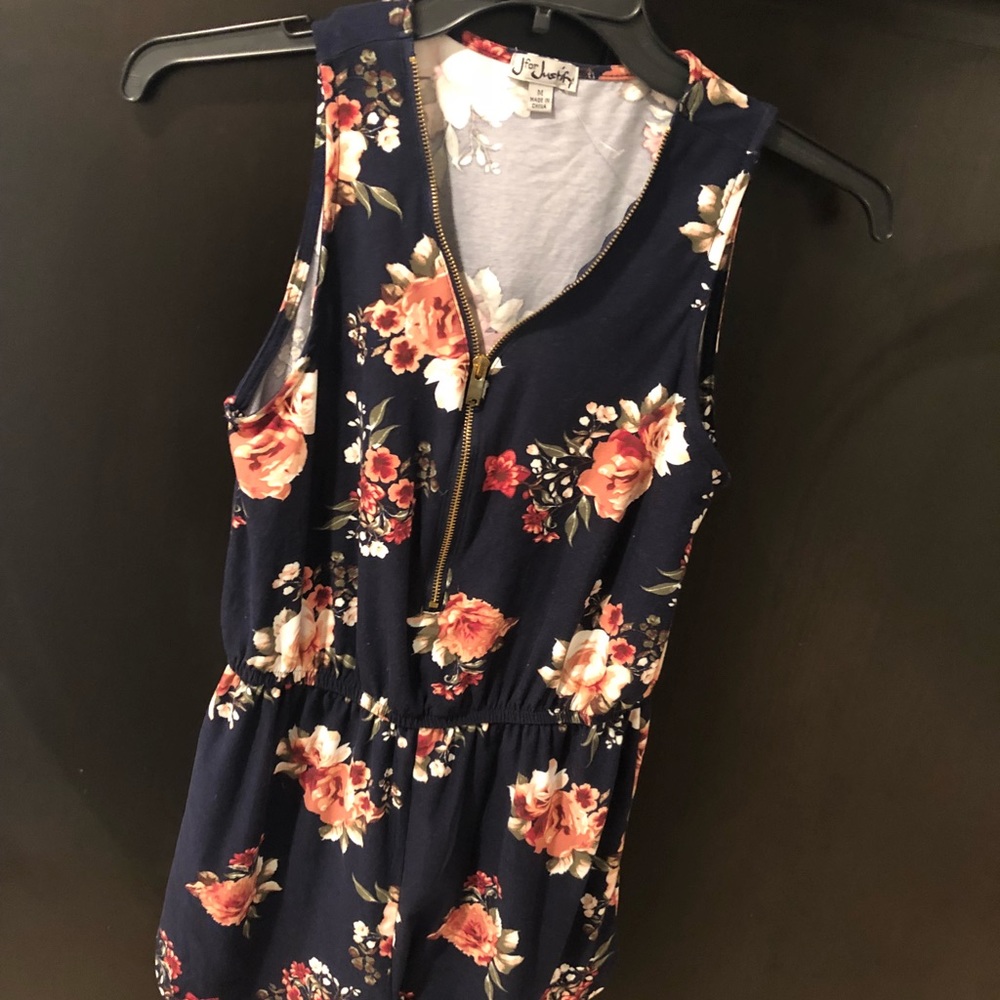 short floral romper